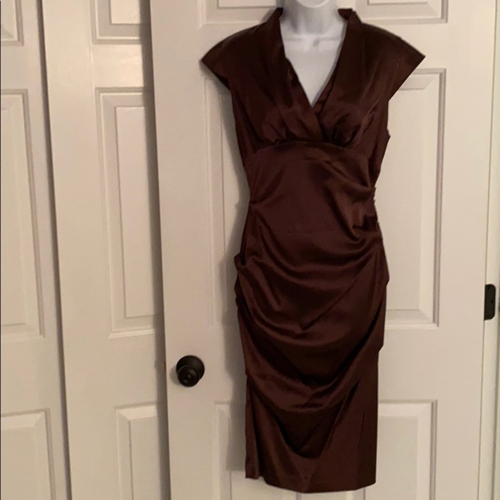 Copper fitted dress